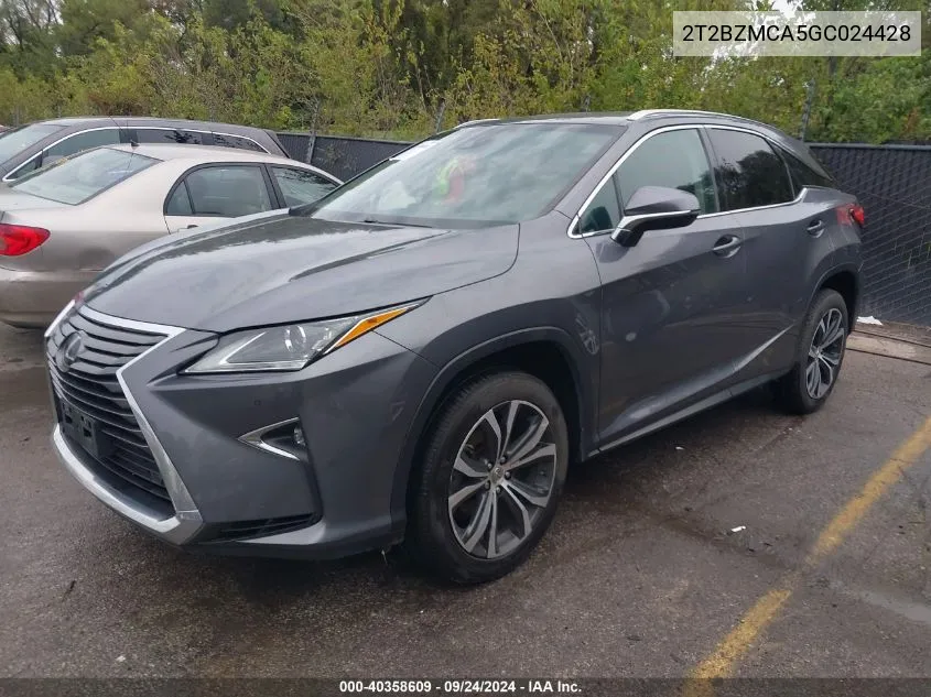 2016 Lexus Rx 350 VIN: 2T2BZMCA5GC024428 Lot: 40358609