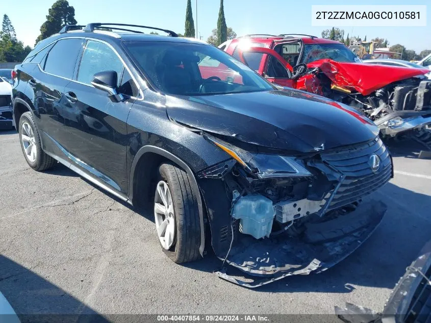 2T2ZZMCA0GC010581 2016 Lexus Rx 350