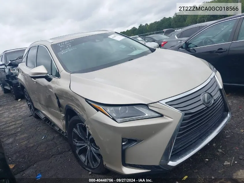 2T2ZZMCA0GC018566 2016 Lexus Rx 350