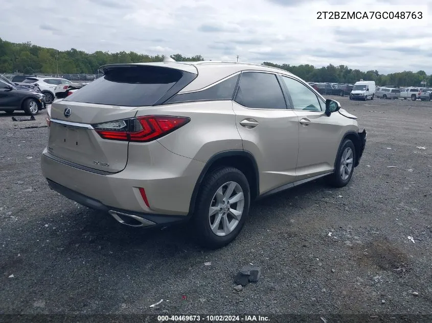 2T2BZMCA7GC048763 2016 Lexus Rx 350