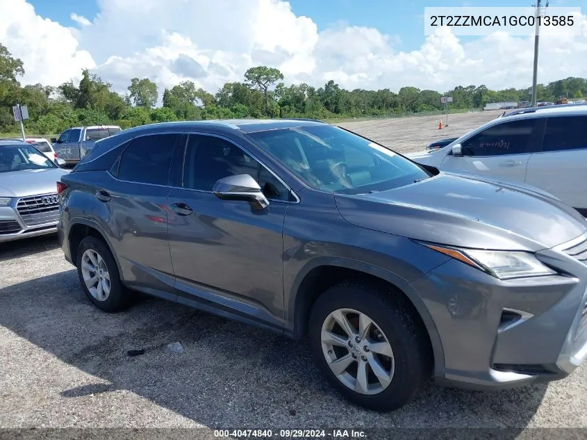 2016 Lexus Rx 350 VIN: 2T2ZZMCA1GC013585 Lot: 40474840