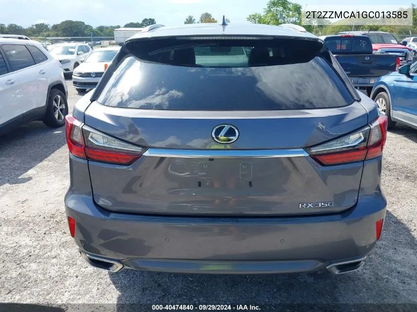 2T2ZZMCA1GC013585 2016 Lexus Rx 350