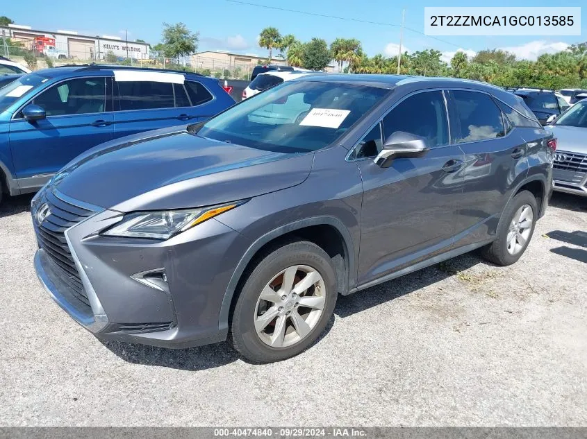 2016 Lexus Rx 350 VIN: 2T2ZZMCA1GC013585 Lot: 40474840