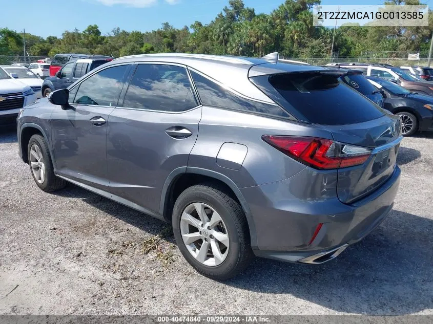 2016 Lexus Rx 350 VIN: 2T2ZZMCA1GC013585 Lot: 40474840