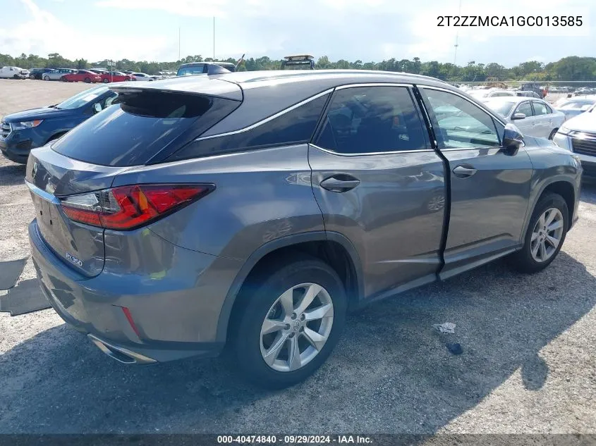 2016 Lexus Rx 350 VIN: 2T2ZZMCA1GC013585 Lot: 40474840