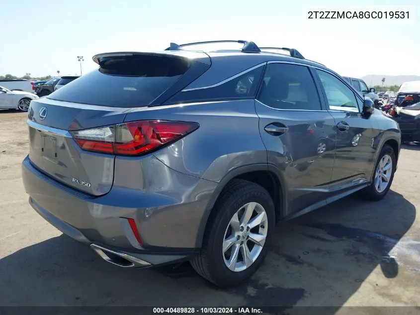 2T2ZZMCA8GC019531 2016 Lexus Rx 350