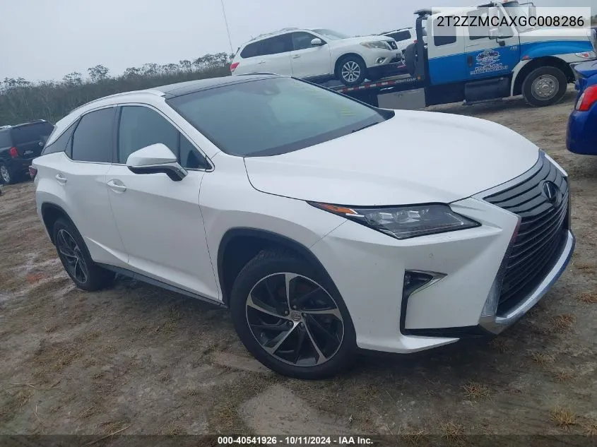 2016 Lexus Rx 350 VIN: 2T2ZZMCAXGC008286 Lot: 40541926