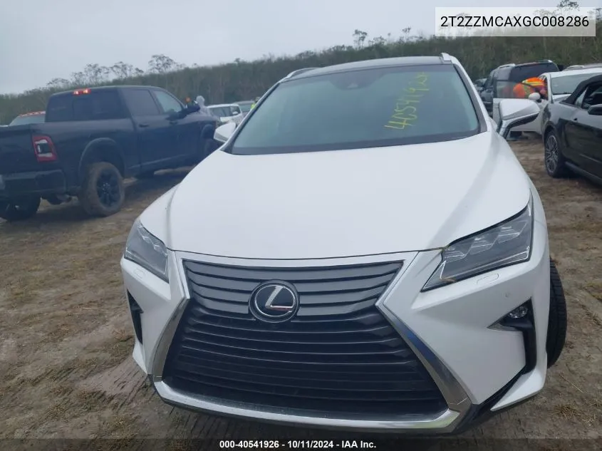 2016 Lexus Rx 350 VIN: 2T2ZZMCAXGC008286 Lot: 40541926