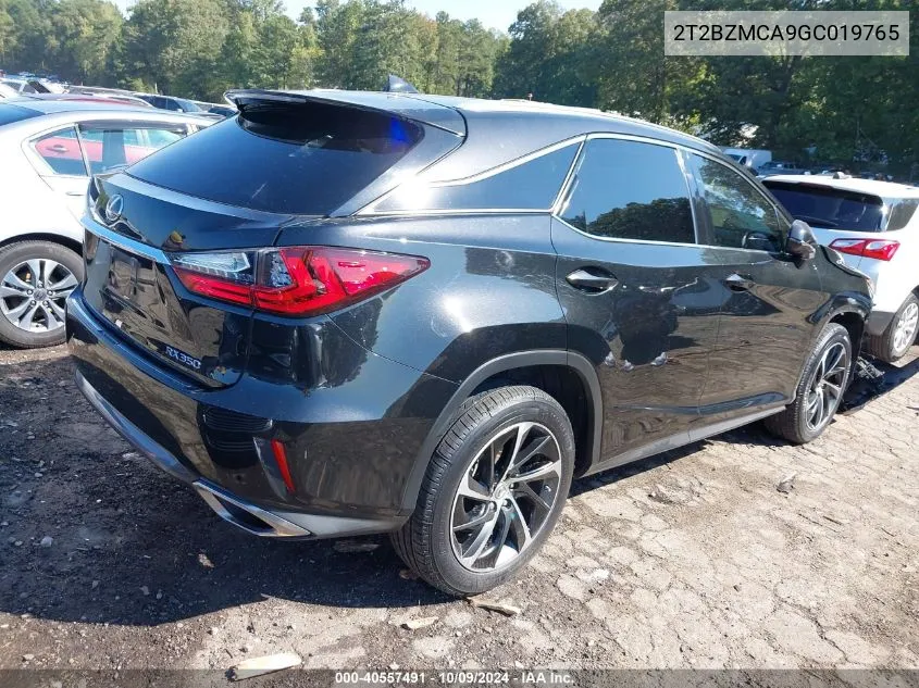 2016 Lexus Rx 350 VIN: 2T2BZMCA9GC019765 Lot: 40557491