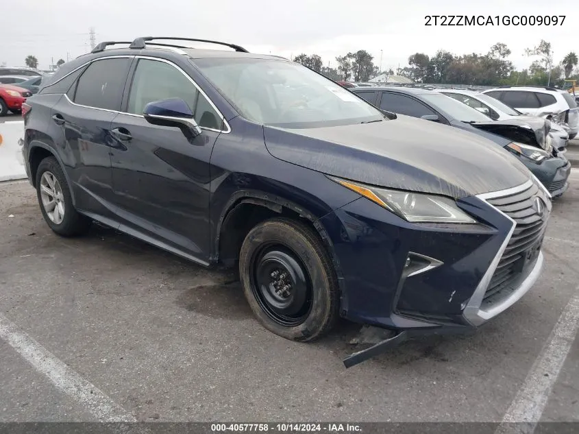 2016 Lexus Rx 350 VIN: 2T2ZZMCA1GC009097 Lot: 40577758