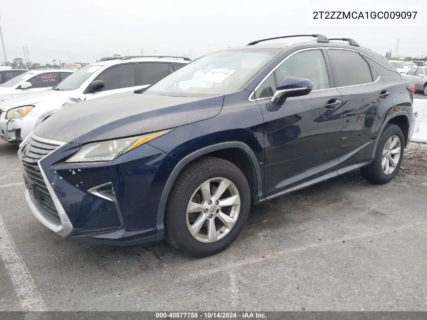 2016 Lexus Rx 350 VIN: 2T2ZZMCA1GC009097 Lot: 40577758