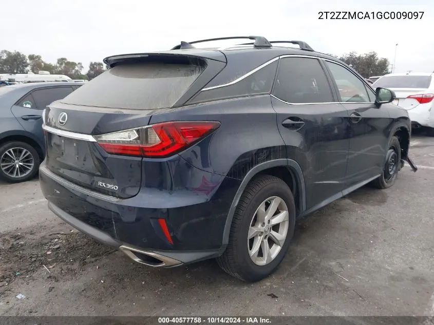 2016 Lexus Rx 350 VIN: 2T2ZZMCA1GC009097 Lot: 40577758