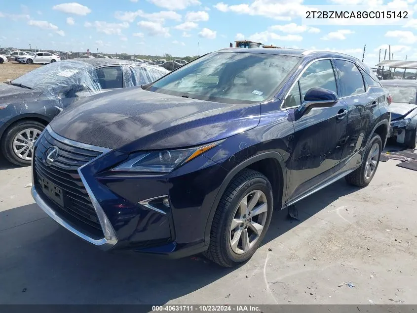 2016 Lexus Rx 350 VIN: 2T2BZMCA8GC015142 Lot: 40631711