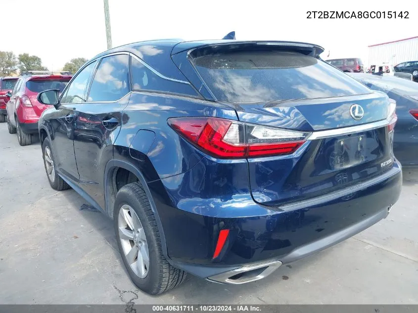 2016 Lexus Rx 350 VIN: 2T2BZMCA8GC015142 Lot: 40631711