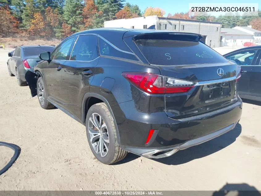 2016 Lexus Rx 350 VIN: 2T2BZMCA3GC046511 Lot: 40672838