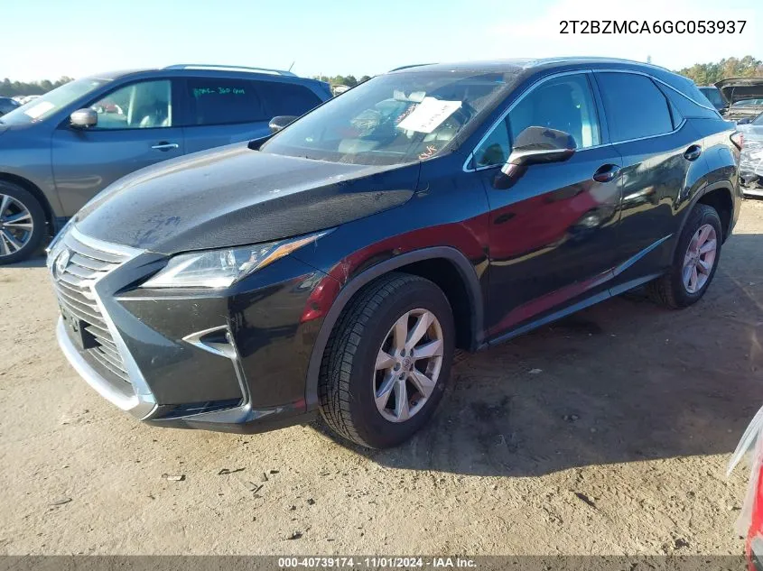 2016 Lexus Rx 350 VIN: 2T2BZMCA6GC053937 Lot: 40739174