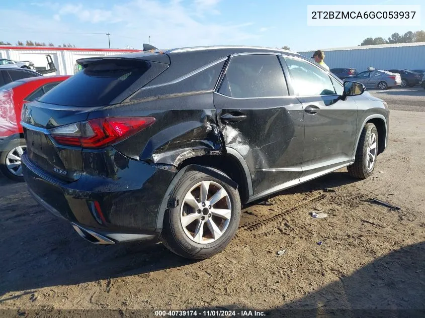 2016 Lexus Rx 350 VIN: 2T2BZMCA6GC053937 Lot: 40739174