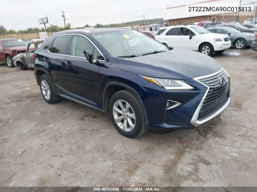 2016 Lexus Rx 350 VIN: 2T2ZZMCA9GC015813 Lot: 40763656