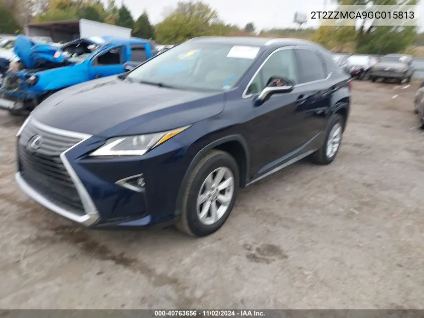 2016 Lexus Rx 350 VIN: 2T2ZZMCA9GC015813 Lot: 40763656