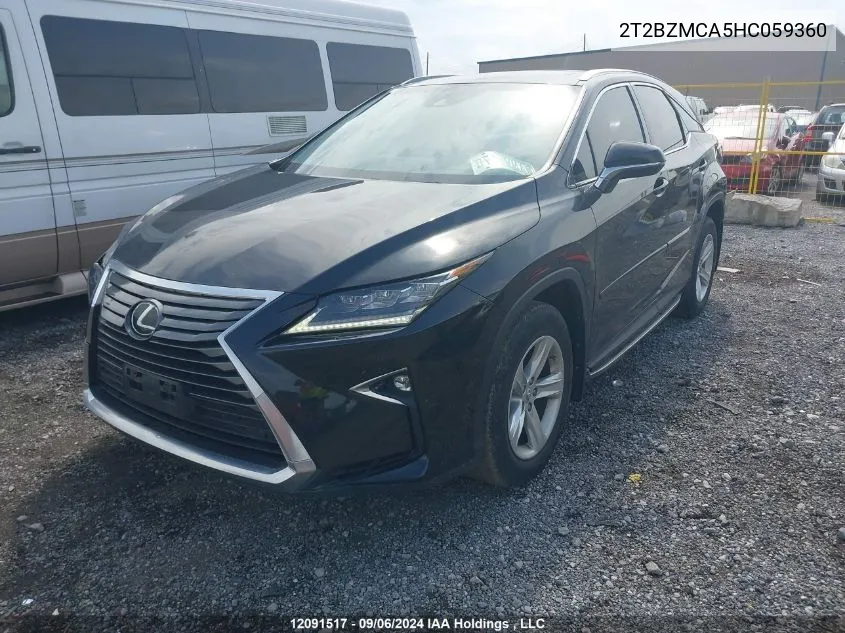 2017 Lexus Rx 350 VIN: 2T2BZMCA5HC059360 Lot: 12091517