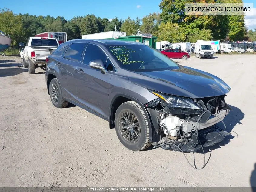 2017 Lexus Rx 350/Base/F Sport VIN: 2T2BZMCA3HC107860 Lot: 12119223