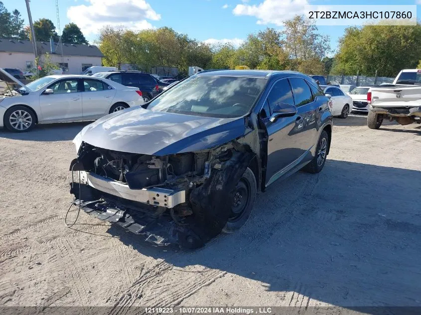 2017 Lexus Rx 350/Base/F Sport VIN: 2T2BZMCA3HC107860 Lot: 12119223