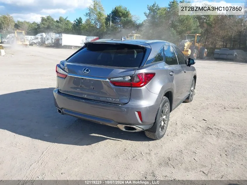 2017 Lexus Rx 350/Base/F Sport VIN: 2T2BZMCA3HC107860 Lot: 12119223