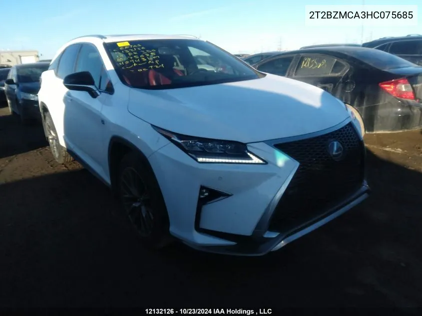 2017 Lexus Rx 350 VIN: 2T2BZMCA3HC075685 Lot: 12132126