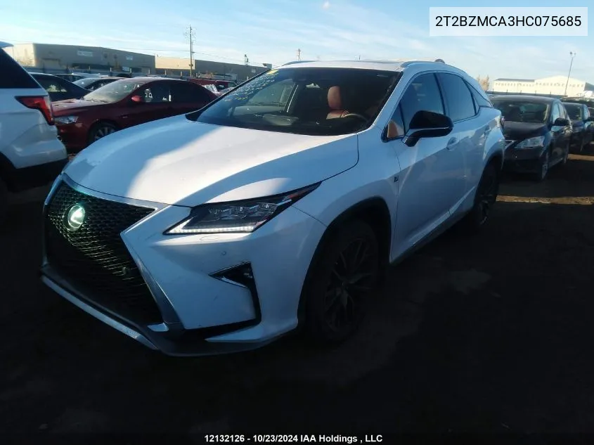 2017 Lexus Rx 350 VIN: 2T2BZMCA3HC075685 Lot: 12132126