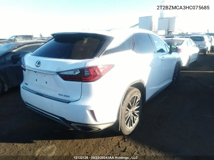 2017 Lexus Rx 350 VIN: 2T2BZMCA3HC075685 Lot: 12132126