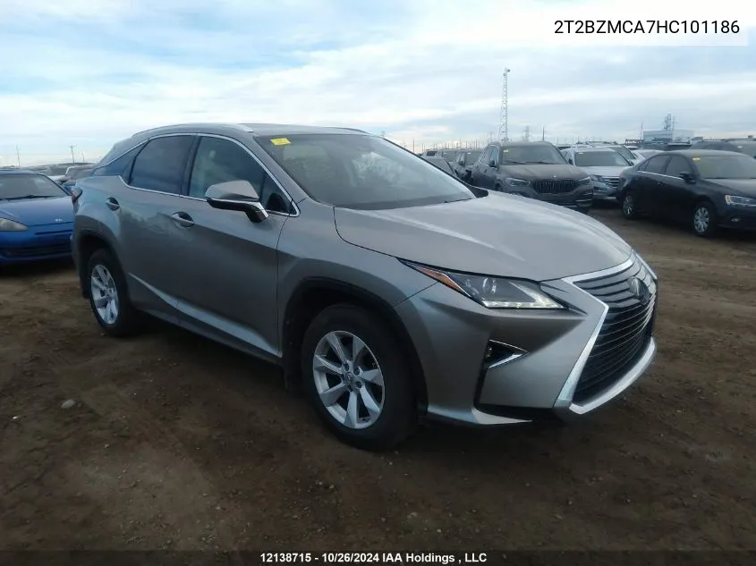 2017 Lexus Rx 350/Base/F Sport VIN: 2T2BZMCA7HC101186 Lot: 12138715