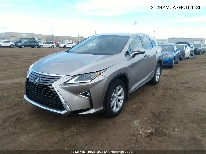 2017 Lexus Rx 350/Base/F Sport VIN: 2T2BZMCA7HC101186 Lot: 12138715