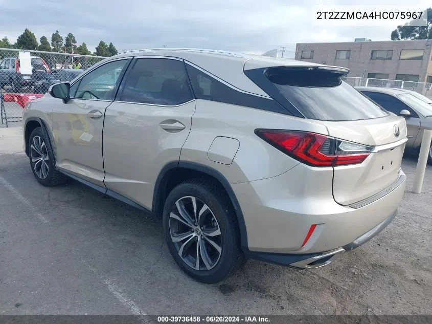 2T2ZZMCA4HC075967 2017 Lexus Rx 350