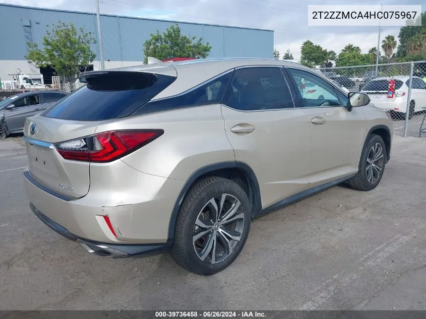 2T2ZZMCA4HC075967 2017 Lexus Rx 350