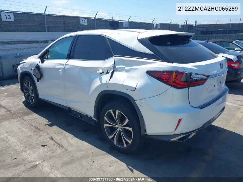 2T2ZZMCA2HC065289 2017 Lexus Rx 350