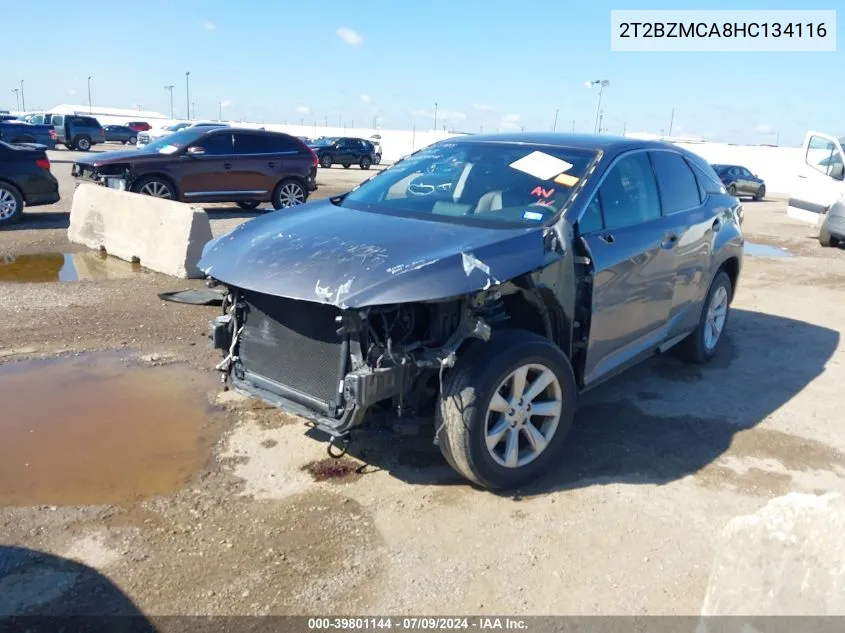 2017 Lexus Rx 350 VIN: 2T2BZMCA8HC134116 Lot: 39801144