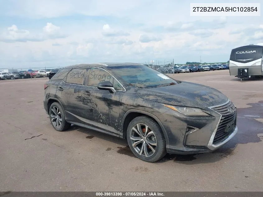 2017 Lexus Rx 350 VIN: 2T2BZMCA5HC102854 Lot: 39813398