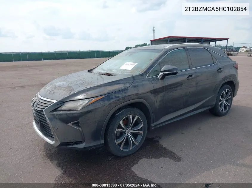 2017 Lexus Rx 350 VIN: 2T2BZMCA5HC102854 Lot: 39813398