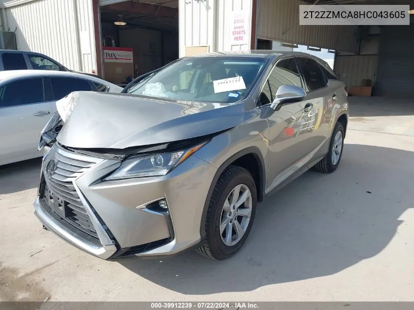 2T2ZZMCA8HC043605 2017 Lexus Rx 350