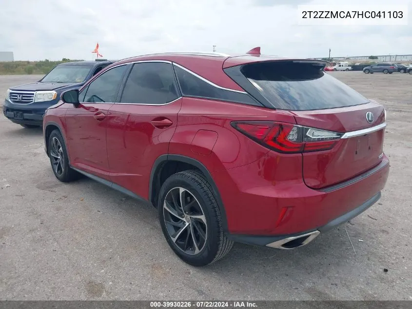 2T2ZZMCA7HC041103 2017 Lexus Rx 350