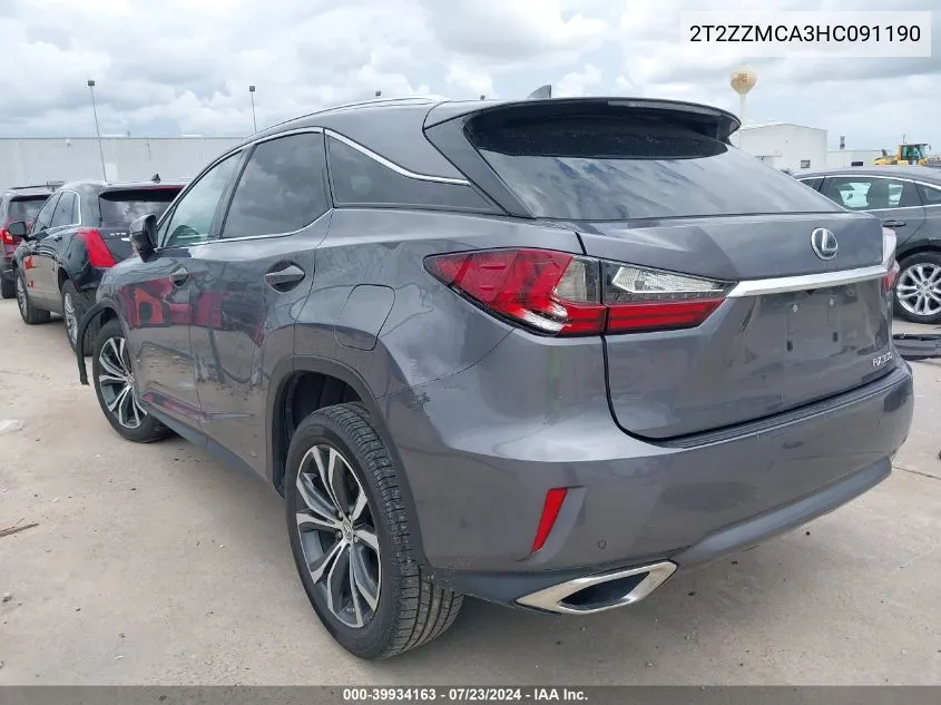 2T2ZZMCA3HC091190 2017 Lexus Rx 350