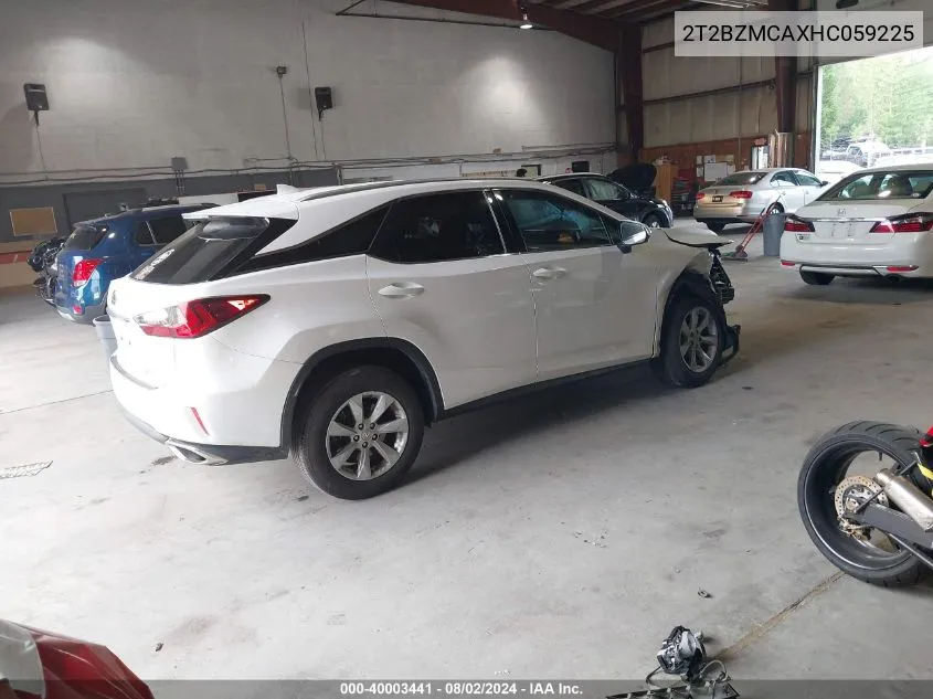 2T2BZMCAXHC059225 2017 Lexus Rx 350