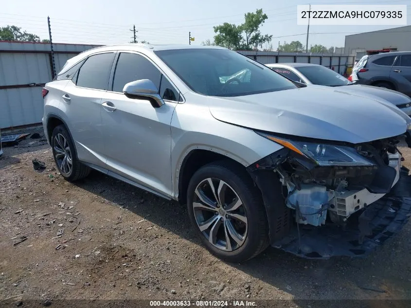 2017 Lexus Rx 350 VIN: 2T2ZZMCA9HC079335 Lot: 40003633