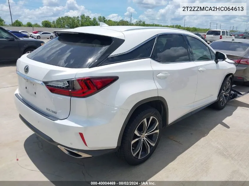 2017 Lexus Rx 350 VIN: 2T2ZZMCA2HC064613 Lot: 40004469