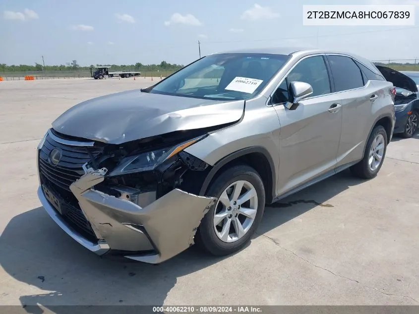 2017 Lexus Rx 350 VIN: 2T2BZMCA8HC067839 Lot: 40062210