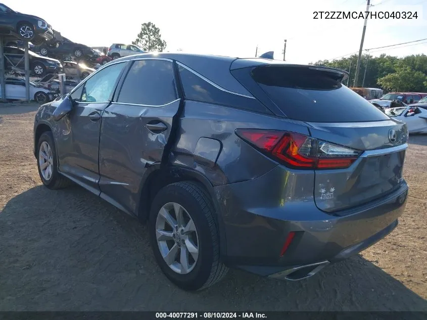 2T2ZZMCA7HC040324 2017 Lexus Rx 350