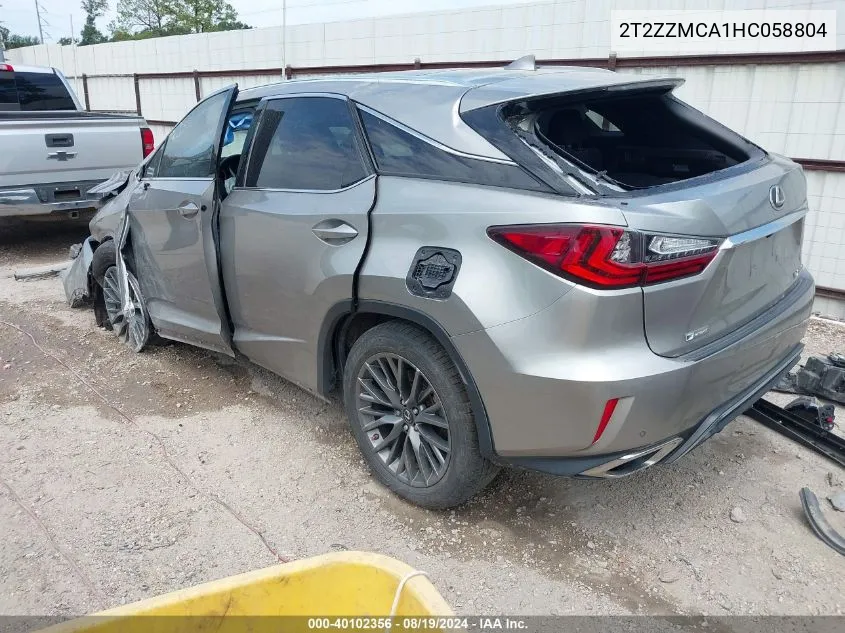 2T2ZZMCA1HC058804 2017 Lexus Rx 350 F Sport