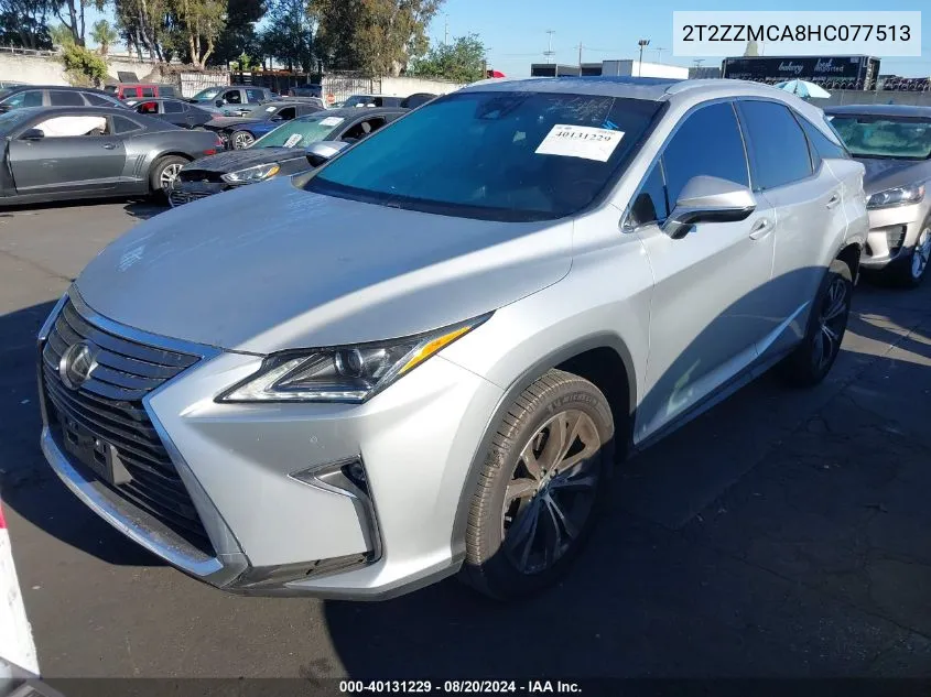 2017 Lexus Rx 350 VIN: 2T2ZZMCA8HC077513 Lot: 40131229