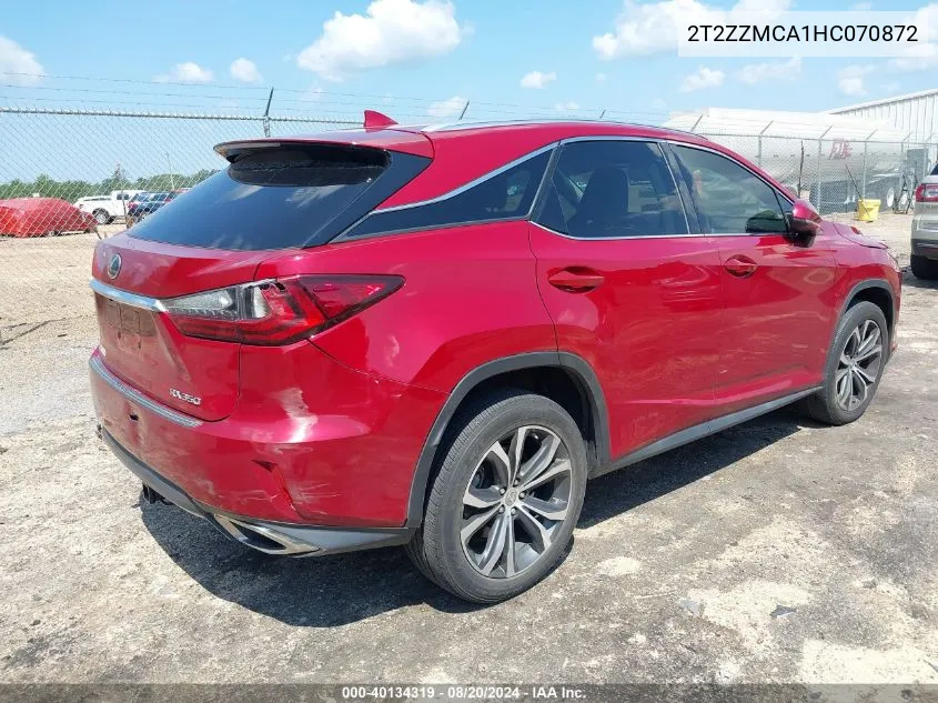 2T2ZZMCA1HC070872 2017 Lexus Rx 350/Base/F Sport