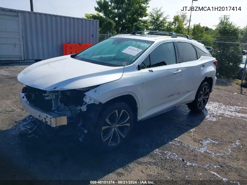 2017 Lexus Rx 350 VIN: JTJBZMCA1H2017414 Lot: 40151374